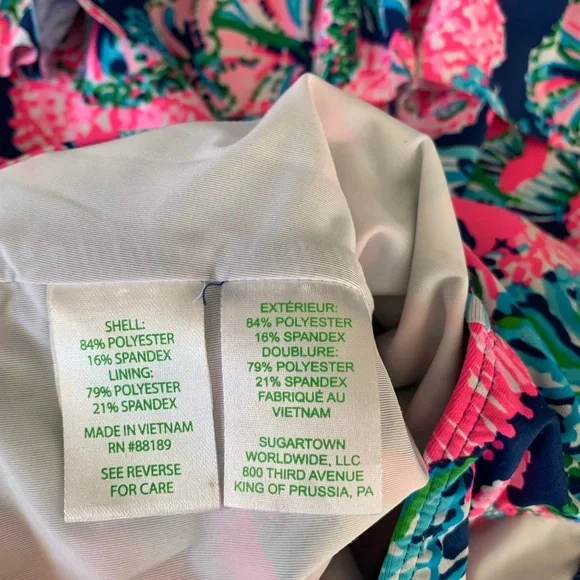 Lilly Pulitzer Girls Zita swimsuit Size 7 - Picture 5 of 6